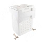 HAMPER LF45 Корзина для белья откидная, 1 емкость (48л), цвет белый LHF451-48WT, фото 1