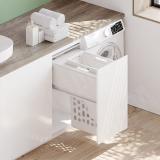 HAMPER LM40 Корзина для белья выдвижная, 1 емкость (35л), напр.полн.выдв., плавн.закр., креп.фасада, цвет белый LHM401-35WT, фото 5