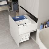 HAMPER LM60 Корзина для белья выдвижная, 2 емкости (35л+35л), напр.полн.выдв., плавн.закр., цвет белый LHM602-70WT, фото 5