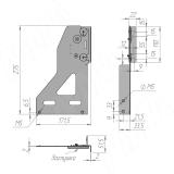 HAMPER LW Крепления выдвижного фасада , цвет белый LHW-AS02WT, фото 1