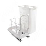 HAMPER LW30 Корзина для белья выдвижная, 1 емкость (35л), напр.полн.выдв., плавн.закр., цвет белый LHW301-35WT, фото 1