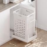 HAMPER LW30 Корзина для белья выдвижная, 1 емкость (35л), напр.полн.выдв., плавн.закр., цвет белый LHW301-35WT, фото 2