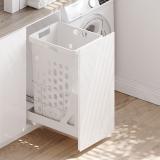 HAMPER LW30 Корзина для белья выдвижная, 1 емкость (35л), напр.полн.выдв., плавн.закр., цвет белый LHW301-35WT, фото 3