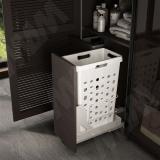 HAMPER LW30 Корзина для белья выдвижная, 1 емкость (35л), напр.полн.выдв., плавн.закр., цвет белый LHW301-35WT, фото 4