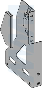 Левый адаптер крепления фасада для корзин HAMPER (артикул LHW-AS02)