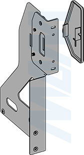 Правый адаптер крепления фасада для корзин HAMPER (артикул LHW-AS02)