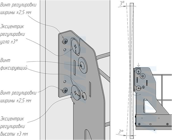 Установка выдвижной корзины HAMPER LW30 для белья, 35 л с выдвижным фасадом (артикул LHW301-35), схема 6