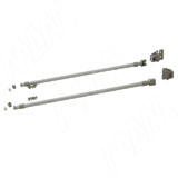 TEN Рейлинг с креплением к фасаду и к задней стенке из ДСП 400мм, серый