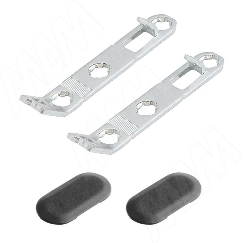 NOVA PRO DELUXE комплект фиксаторов к фасаду и заглушек, серый металлик фото товара 1 - F102061675