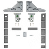 VIONARO Комплект фиксаторов фасада и заглушек внутреннего ящика h=185, серый металлик