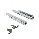 Quantum QS Направляющие нижнего крепления полного выдвижения (левая, правая) с 3D креплениями, L=400 мм, оцинкованные