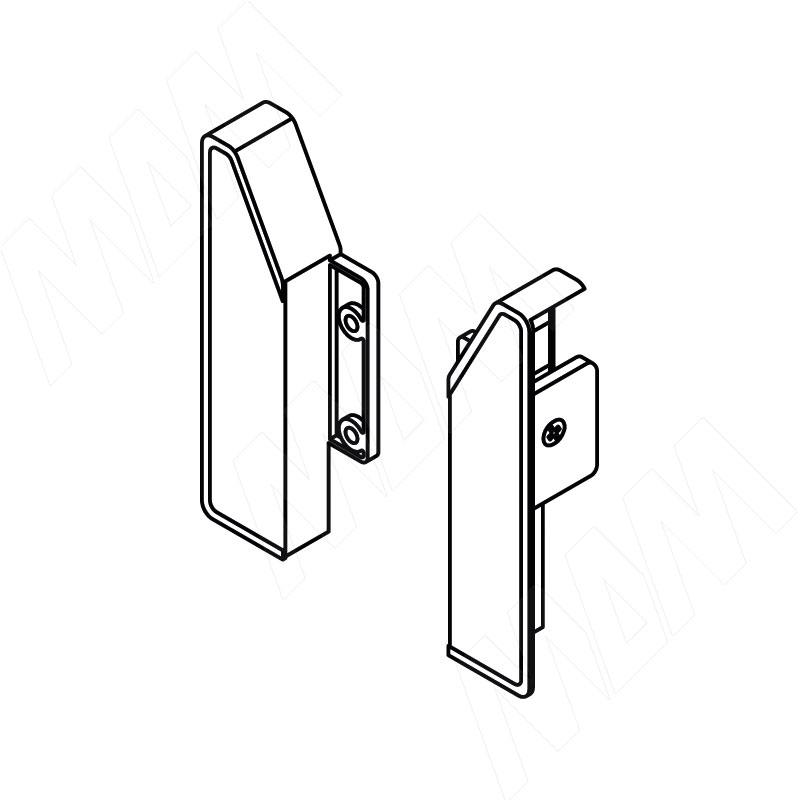 IMPAZ фиксатор фасада (прав.), h117 мм, крем фото товара 1 - RBF 33040 RH CREAM