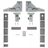 VIONARO Комплект фиксаторов фасада и заглушек внутреннего ящика h=185, серый металлик F136100318