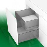 NOVA PRO SCALA [HI F8] Высокий внутренний ящик F8 без рейлингов, h186 мм, плавное закрывание, 450 мм NPSC.HIF8.040.450 (сер.мет)