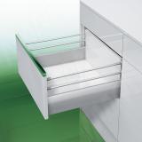 NOVA PRO DELUXE [HSD] Стандартный ящик с двойным наращиванием, открывание от нажатия/плавное закрывание, 500 мм NPS.HSD.040.500 TPSF (сер.мет)