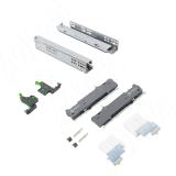 Quantum QTS Направляющие нижнего крепления полного выдвижения, плавное закрывание, открывание от нажатия (левая, правая) с 3D креплениями, L=350 мм.