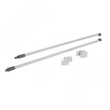 M-TECH комплект круглых рейлингов с фиксаторами 350 мм, серый металлик RL350G