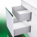 VIONARO [TI] Внутренний высокий ящик h=185 мм, плавное закрывание, серый металлик, 450 мм VNRS.STL.TI.040.450(сер.мет)