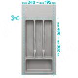 Лоток кухонный универсальный, для ящика с фасадом 300 мм, серый 73.30.GR, фото 1