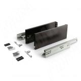 LS BOX PRO комплект ящика 350 мм, цвет черный (боковины h120 мм с направляющими плавного закрывания) LSB.PRO.LS120350BL, фото 1