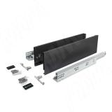 LS BOX PRO комплект ящика 500 мм, цвет черный (боковины h120 мм с направляющими плавного закрывания) LSB.PRO.LS120500BL, фото 1