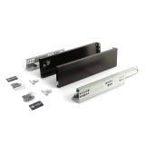 LS BOX PRO комплект ящика 350 мм, цвет черный (боковины h88 мм с направляющими плавного закрывания) LSB.PRO.LS88350BL, фото 1