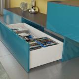 Направляющие 450 мм, ниж. крепления, полн. выдвижения, плав. закрывания  RC-05 450 ZINC, фото 1