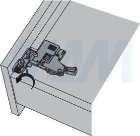 Регулировка по глубине направляющих нижнего крепления полного выдвижения QUANTUM QS с 3D-креплениями (артикул QS)