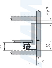 Требования к внутренним размерам шкафа для установки направляющих нижнего крепления полного выдвижения QUANTUM QS с 3D-креплениями (артикул QS)