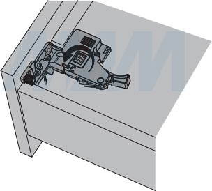 Регулировка по вертикали направляющих нижнего крепления полного выдвижения QUANTUM QS с 3D-креплениями (артикул QS)