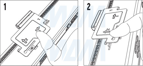 Требования к внутренним размерам шкафа для установки направляющих нижнего крепления полного выдвижения QUANTUM QS с 3D-креплениями (артикул QTS)