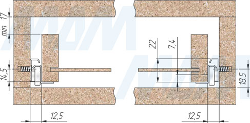 Установка роликовых направляющих VEKTOR RS (артикул RSL), чертеж 1