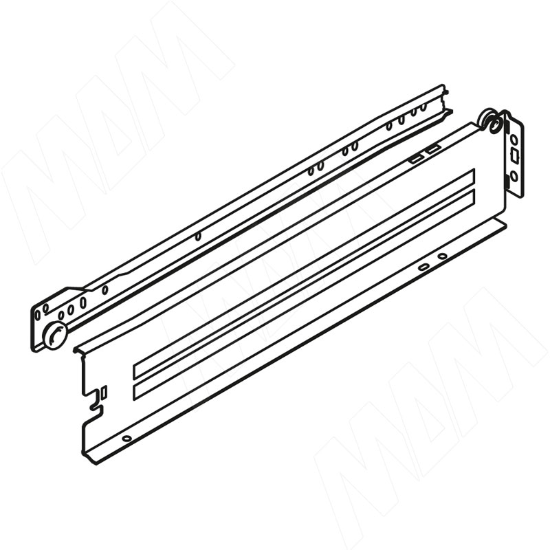 IMPAZ Office боковина 450 мм, неполн. выдвижения, черный фото товара 1 - 403 М 45 BL