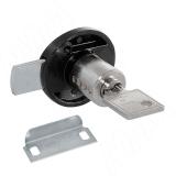 Замок для 1-ой двери, выдвижной + отв. планка, никель матовый 2130