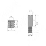 Фиксатор для 2-х распашных дверей, никель 1483.002, фото 2
