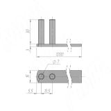 Рейка для замка 666, 1200мм A0010-1200, фото 2