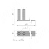 Рейка для замка 666, 600мм A0010-600, фото 2