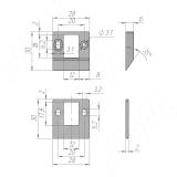 INVISIBLE Замок электронный RFID для 2-х раздвижных дверей, с пластиной для фасадов толщиной 22-25 мм, частота 125 кГц SDCW-SL-125.SET, фото 4