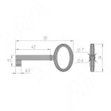 Ключ бронза состаренная WCH.7007/42.00D1, фото 1