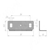 Ответная планка, L-образная, хром А807, фото 1