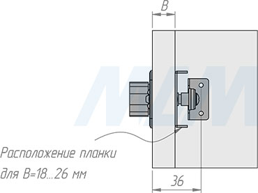 Установка поворотного замка с кодом для 1 двери, короткий шток (артикул DL-002-18 L), схема 3