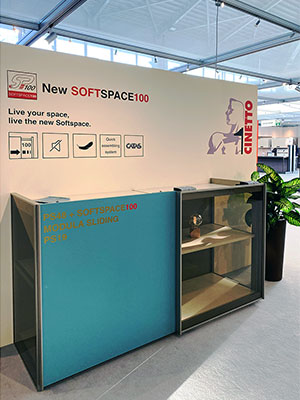 Доводчик SOFTSPACE с нагрузкой до 100 кг для раздвижной системы PS48 от Cinetto (Италия) для шкафов-купе