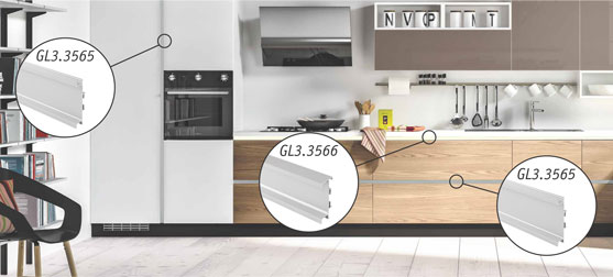 Профиль GOLIGHT для нижнего яруса и колонн