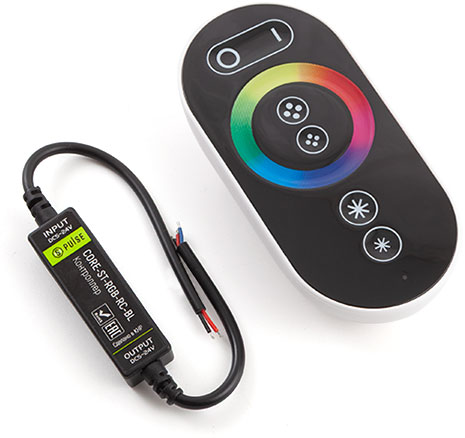 Диммер с пультом серии STANDART от PULSE для светодиодной ленты RGB