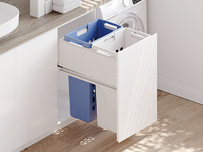 Корзины для белья серии HAMPER LM от PULSE для выдвижных фасадов