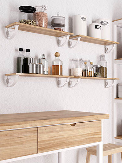 Алюминиевый декоративный менсолодержатель IBIS от Eureka (Италия) в белом матовом цвете