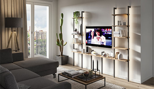 Итальянская стеллажная (гардеробная) система от Eureka