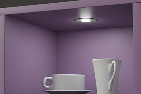 Врезной точечный светодиодный светильник STEEL от PULSE для влажных помещений