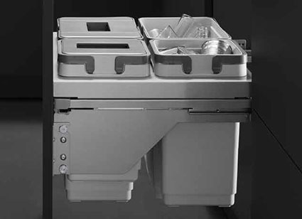 Выдвижная система для раздельной сортировки мусора CLOBE от Vibo (Италия)