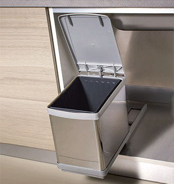 Ведро LINEA от Gollinucci (Италия) для мусора с креплением к дну корпуса